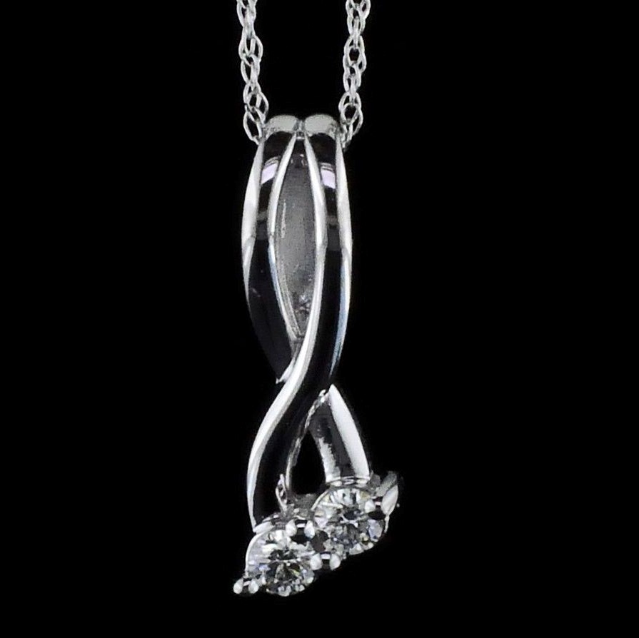 2 Stone Diamond Pendant Diamond Pendants 2 Stone Pendant